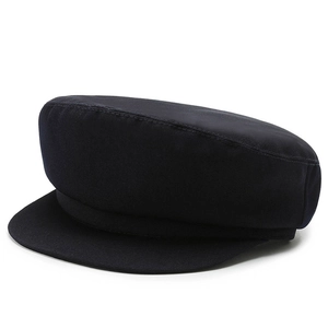 Men Flat Top Hat Cotton Polyester Short Brim Fiddler Sailor Cap For Middle Aged Solid Color Retro Breathable