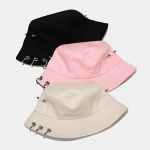 Bobs de style punk en coton avec anneaux métalliques et rivets cloutés en trois couleurs