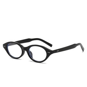 Women Anti Blue Light Glasses Oval PC Frame Retro Nerd Style Optical Eyeglasses Blocking Fashion Clear Lens With Rivet
