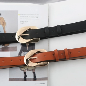 Damen Mode PU Leder Gürtel Mit Goldener Metallschnalle Vielseitiger Lässiger Einfarbiger Taillengürtel Zubehör Für Jeans