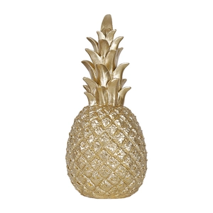 Décoration créative de l'ananas doré nordique avec texture métallique pour salons
