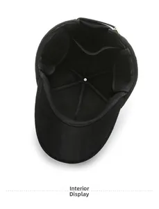 Detailed interior of winter baseball cap showing warm lining and reinforced seams