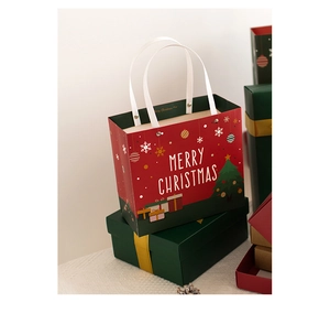 Bolsa de papel de regalo de Navidad embalaje festivo almacenamiento de fiesta bolsa de compras