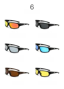 Présentation de 6 couleurs de lunettes de soleil de sport polarisées pour le cyclisme en plein air
