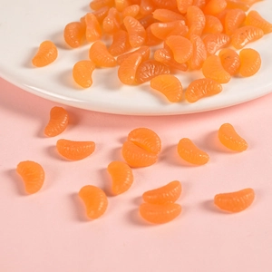 Realistische Orangenstücke aus Harz mit Textur für DIY Handyhüllen und Bastelarbeiten