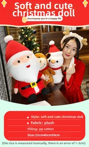 Weihnachten Plueschspielzeug suesser Weihnachtsmann Rentier Schneemann Puppe Geschenk