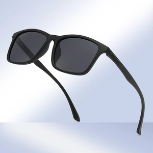 Lunettes de soleil polarisées carrées noir mat pour homme pour la conduite et la pêche