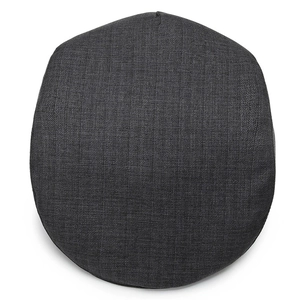 Casquette plate classique gris anthracite pour homme en tissu tissé avec vue de dessus