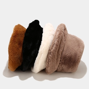 Faux fur bucket hats in brown black and beige for winter warmth and style