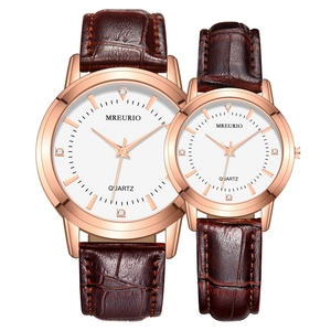 Montre À Quartz Mode Boîtier Or Rose Bracelet Similicuir Crocodile Cadran Strass Affaires Décontracté