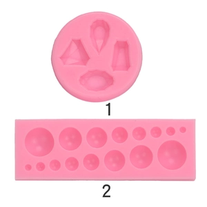 Moule En Silicone Gemme Demi Sphère Künstliche Perle Outil De Décoration Gâteau Fondant Chocolat Pâtisserie DIY Bijoux En Résine