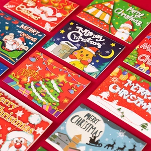Détails de cartes de Noël 3D avec marquage à l'or et illustrations festives variées