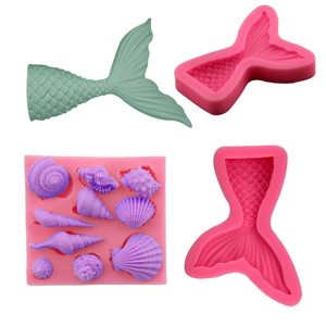 Moule Silicone Sirène Coquillage Pour Fondant Chocolat Pâtisserie Décoration Gâteau DIY Thème Marin