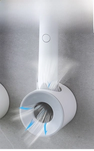 Macro detail of turbine convection design for wall-mounted electric toothbrush holder