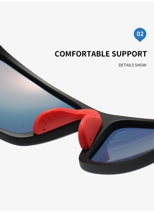 Vue macro des plaquettes de nez rouges en silicone antidérapant pour lunettes sport