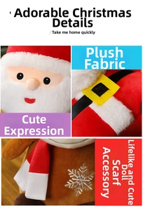 Weihnachten Weihnachtsmann Rentier Plueschspielzeug Puppe weiche Stoff Geschenke