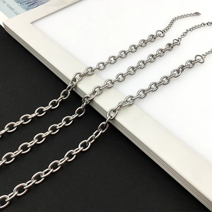 Verstellbares O-Gliederkettenarmband aus Edelstahl mit Karabinerverschluss und Verlängerung
