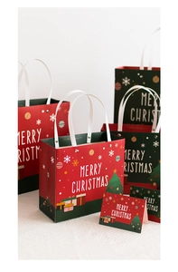 Bolsas de papel para regalos de Navidad con asas, cajas de embalaje festivas ideales.