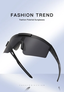 Detail view of matte black polarized sports sunglasses with non-slip nose pads