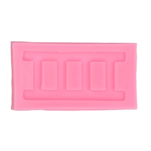 Pink silicone ladder shape mold for fondant and chocolate cake decorations