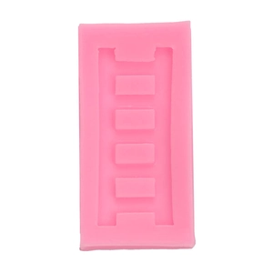 Pink ladder shaped silicone mold for fondant and chocolate DIY cake decoration