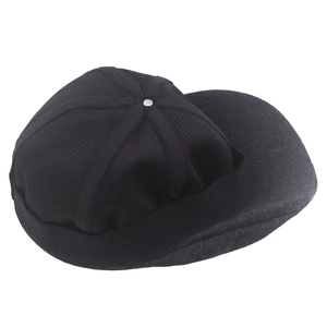 Classic dark grey wool newsboy cap for winter, featuring a six-panel structured design