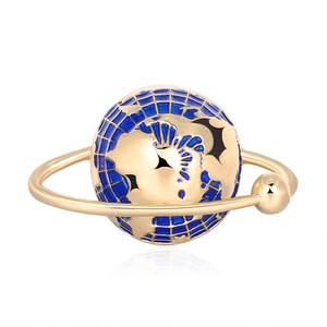 Creative Planet Earth Globe Brooch Pin For Women Men Alloy Enamel Gold Silver Color Astronomical Space Fashion Jewelry Gift