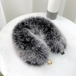 Damen Kunstfuchs Pelzschal Dick Warm Winter Pelziger Halswärmer Mit Metallschnalle Eleganter Nylon Kunstfell Kragen