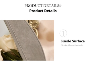 Detailed close-up of premium grey suede fabric with precise stitching and a soft texture
