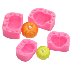 Set di stampi in silicone a forma di zucca 3D per dolci mousse e saponi fatti a mano
