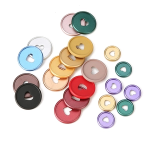 35mm matte heart-shaped loose-leaf binding discs in various metallic colors