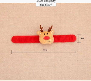 Visualizzazione taglie del braccialetto natalizio in peluche con decorazione a renna