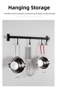 304 stainless steel melting pots and whisk hanging on a rack for kitchen baking