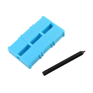 Magic prop broken pen restoration kit with blue storage case and black plastic tool