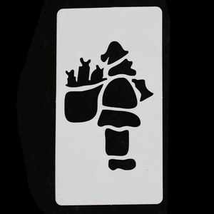 Christmas Santa Claus stencil for DIY scrapbooking and baking decoration on black background