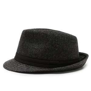 Klassischer Herren-Filzhut in Anthrazitgrau mit schwarzem Band für herbstlichen Look