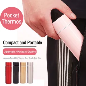 Mini Insulated Water Bottle Portable Pocket Size Stainless Steel Vacuum Flask Leakproof Small Thermal Travel Cup For Outdoor