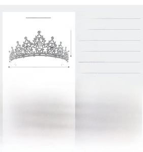 Detailed comparison of baroque bridal crowns with silver and black rhinestones and pearls