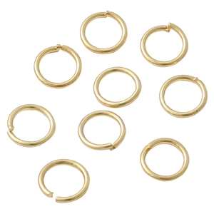 18K gold-plated copper open jump rings for DIY jewelry making necklaces and bracelets