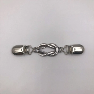 Silver twist design metal cardigan clip and shawl fastener for women sweaters