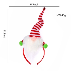 Spécifications de taille pour serre-tête gnome de Noël avec dimensions de 30 cm de haut