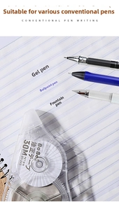 Detailed performance of 30M PET correction tape over gel, ballpoint, and fountain pen inks