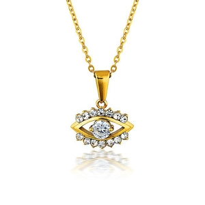 Evil Eye Necklace Women 925 Sterling Silver 18K Gold Plated Tiny Dainty Micro Pave Zircon Pendant Jewelry Elegant Charm