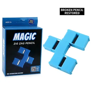 Magic Zig Zag Pencil Toy Kids Broken Pen Restoration Trick Prop For Close-Up Stage Magic Show Party Performance Educational Prop