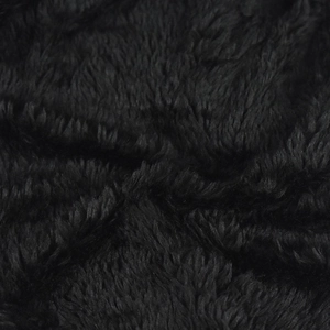 Close-up of soft black chenille fleece lining showing thick thermal texture on winter hat