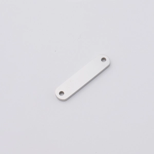 Mirror polished silver stainless steel bar connector with two holes for DIY jewelry