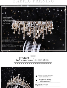 Vue détaillée d'un diadème de mariée vintage de luxe avec des strass étincelants