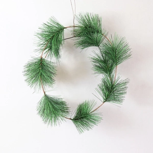 Artificial green PVC pine needles garland for Christmas home decor and DIY crafts projects