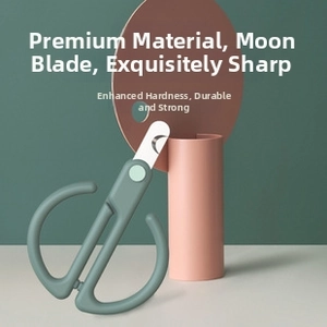 Close-up of crescent blade design on professional green pet nail clippers for cats