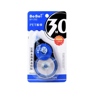 Blue high-capacity 30m PET correction tape with 5mm width for students and office